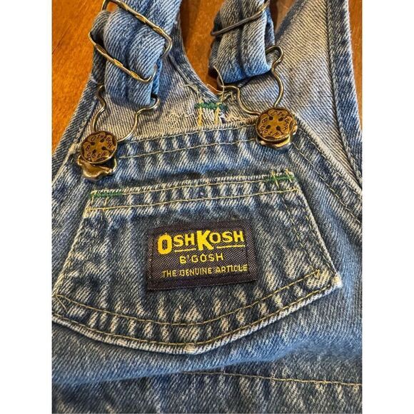 Boys vintage Y2K 90s Oshkosh denim overalls size 18 months - Picture 2 of 7
